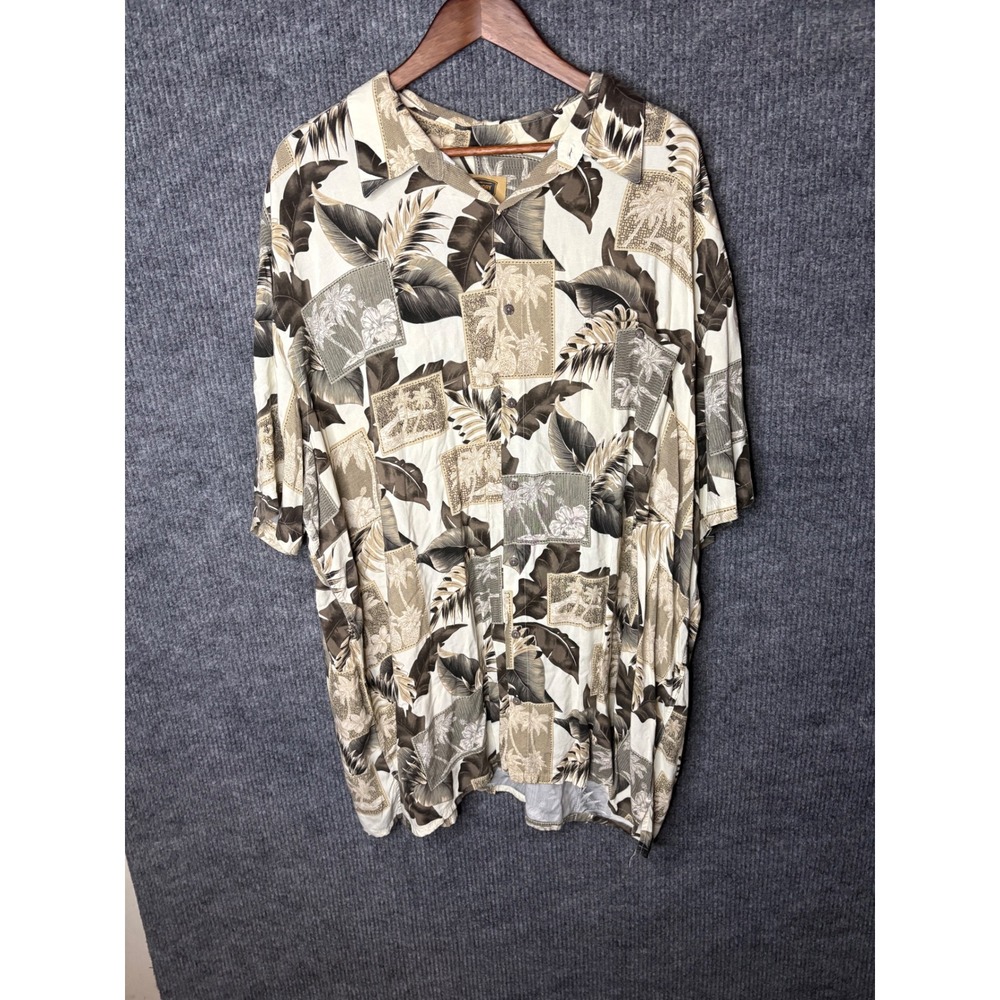 The Foundry Supply Co Mens 3XL Hawaiian Tropical Aloha Rayon Button Down Shirt